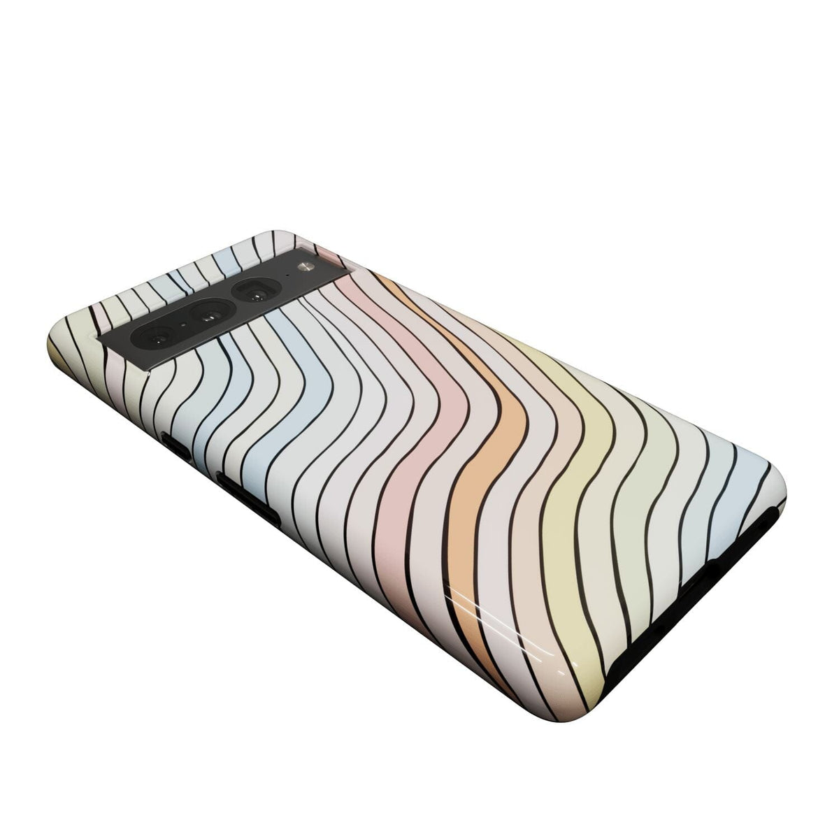 Ride The Wave | Pastel Rainbow Lined Google Pixel Case