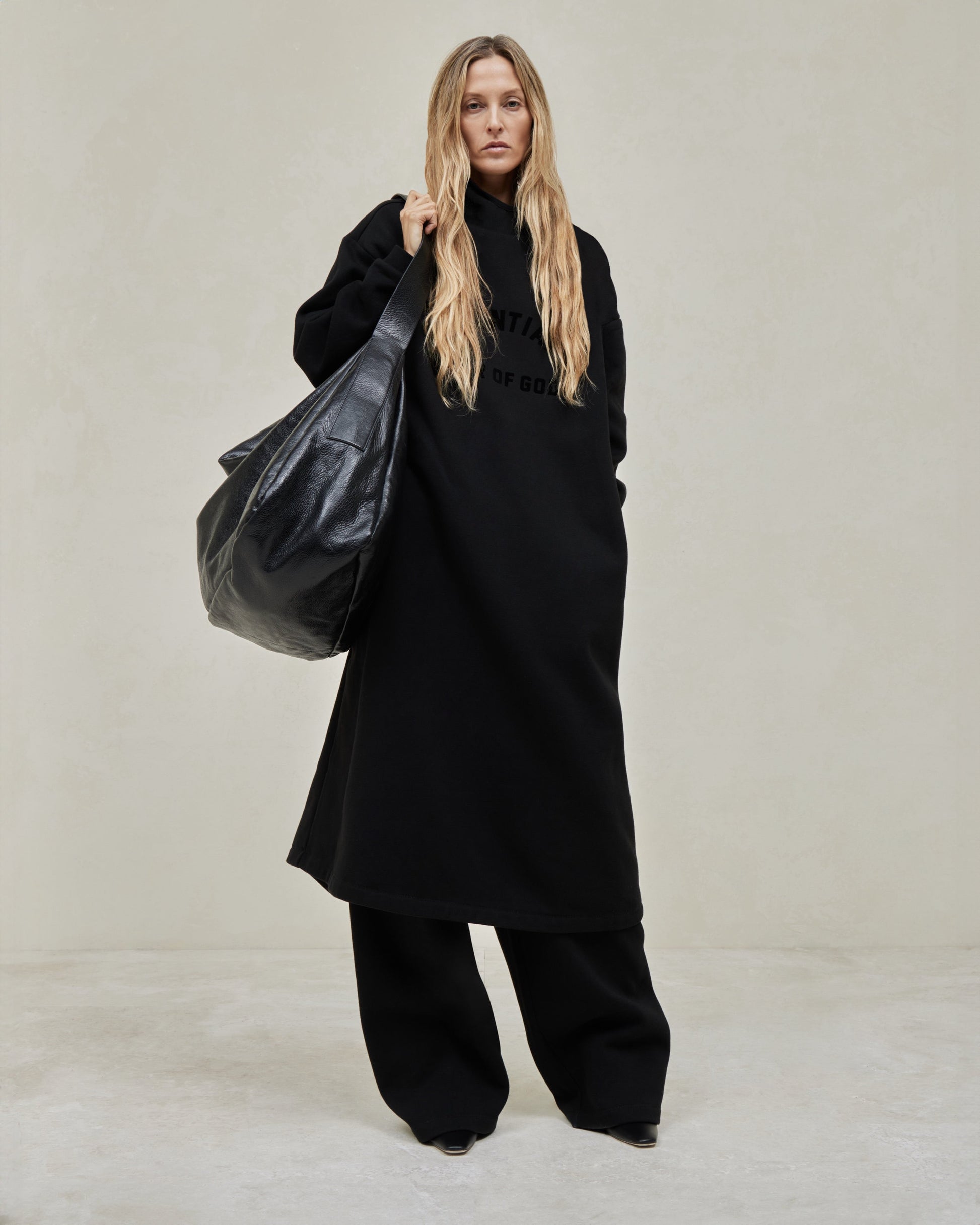 Womens Nylon Fleece Hooded Dress