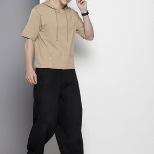 Men's Black Relaxed Fit Solid Jeans