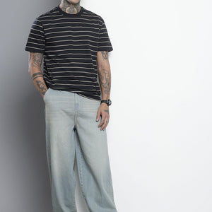 Men's Blue Relaxed Fit Solid Jeans