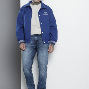 Men's Blue Slim Fit Solid Jeans