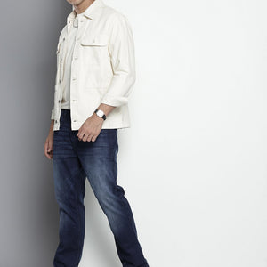 Men's Blue Bootcut Solid Stretchable Jeans