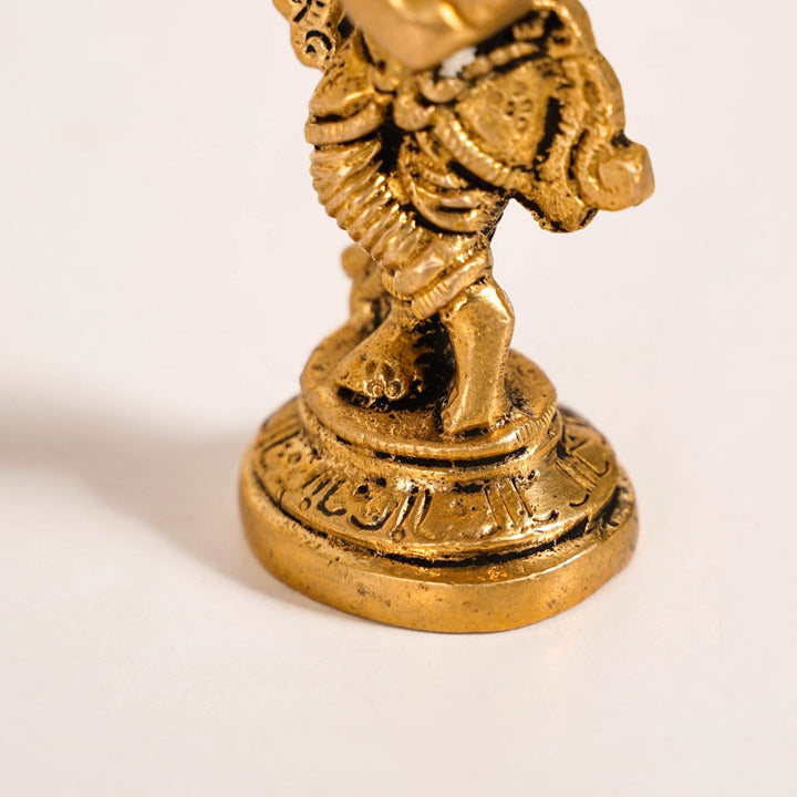 Lord Krishna Playing Flute Pure Brass Statue