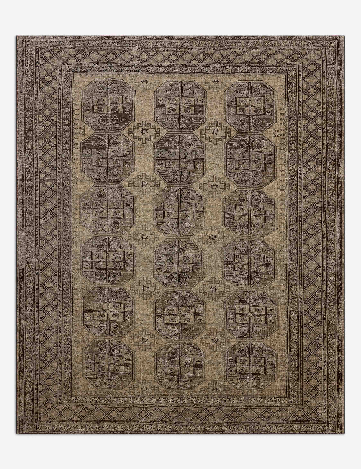 Vintage Turkish Hand-Knotted Wool Rug No. 607, 7'2" x 8'8"