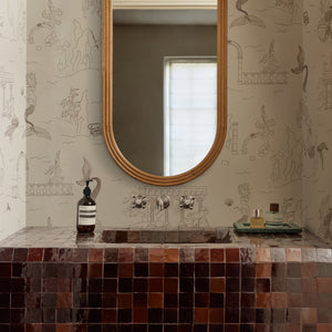 Mermaid Toile Wallpaper by Sarah Sherman Samuel
