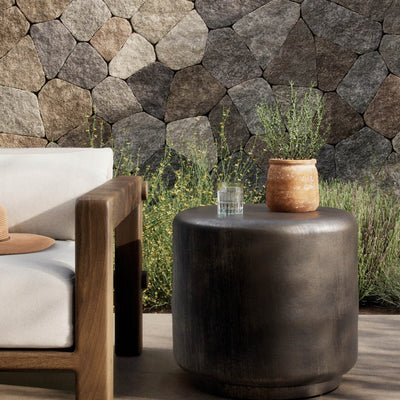Venetia Indoor / Outdoor Round Side Table by Amber Lewis x Four Hands