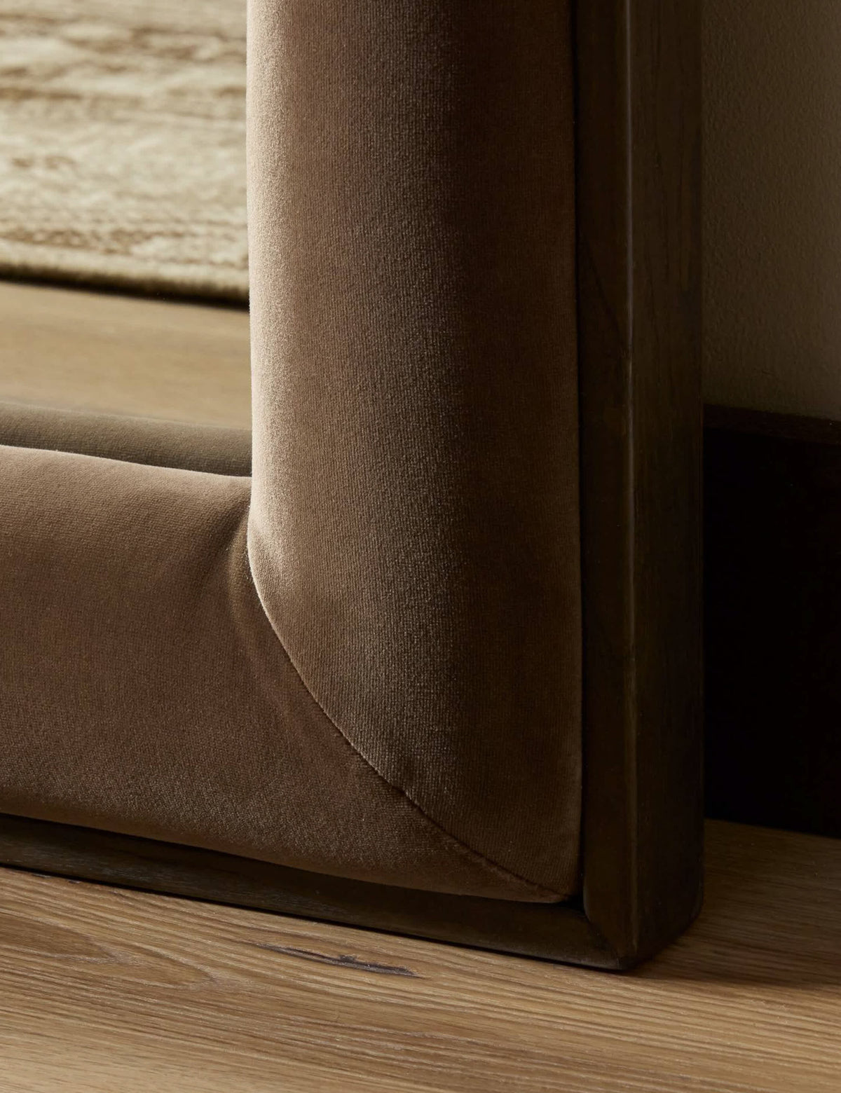 Leoni Upholstered Floor Mirror