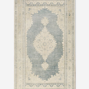 Vintage Turkish Hand-Knotted Wool Rug No. 417, 5'4" x 9'6"