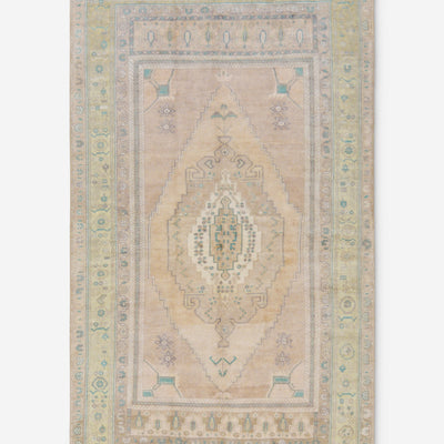 Vintage Turkish Hand-Knotted Wool Rug No. 416, 5'1" x 9'