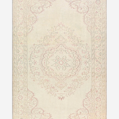 Vintage Turkish Hand-Knotted Wool Rug No. 501, 5' 6" x 8' 7"