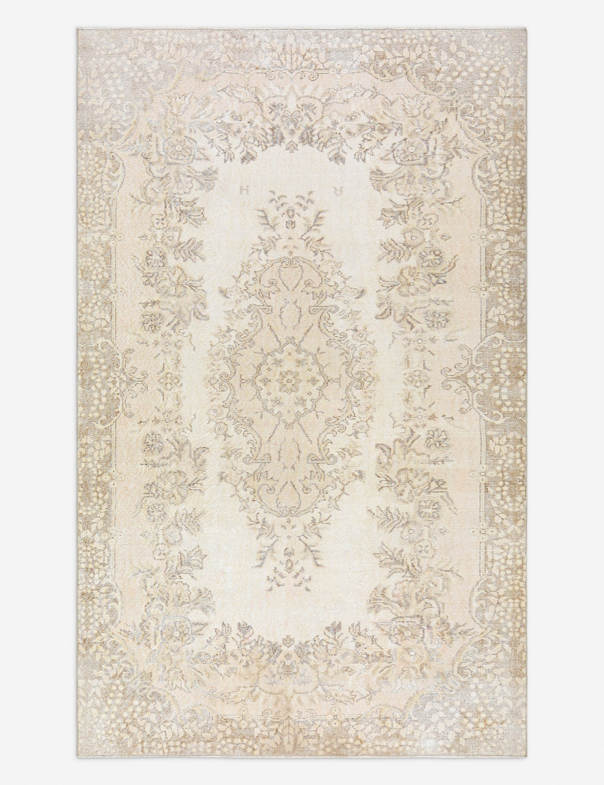 Vintage Turkish Hand-Knotted Wool Rug No. 503, 6' x 9' 10"