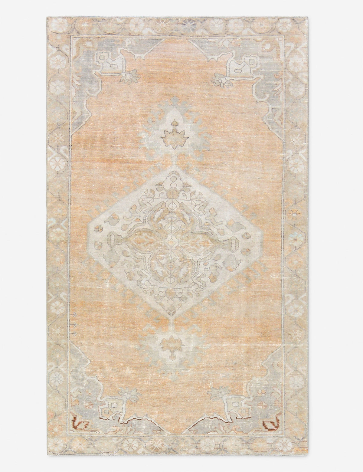 Vintage Turkish Hand-Knotted Wool Rug No. 529, 4' 2" X 7' 1"