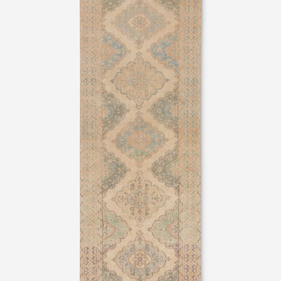 Vintage Turkish Hand-Knotted Wool Runner Rug No. 295, 4'3" x 12'4"