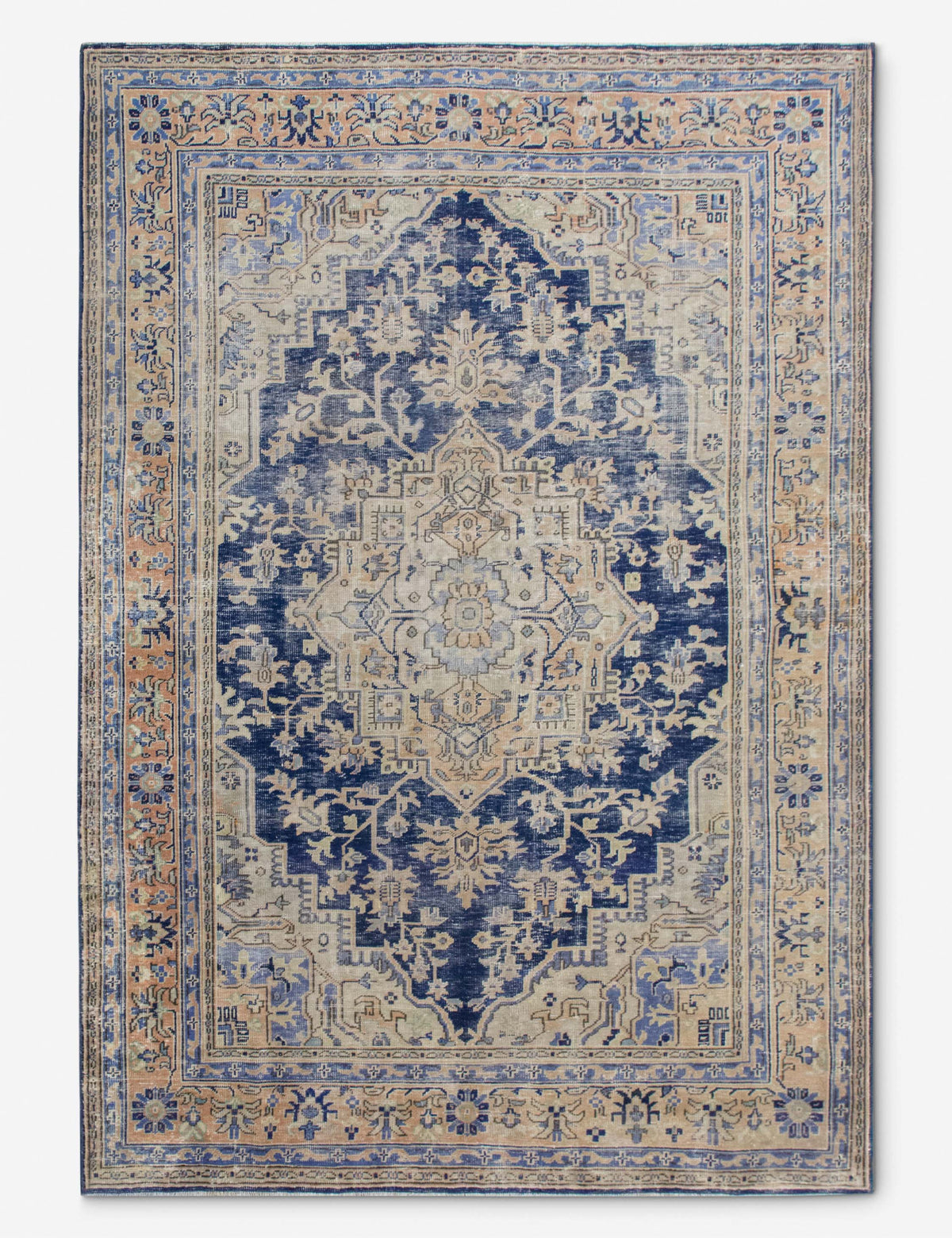 Vintage Turkish Hand-Knotted Wool Rug No. 538, 6'7" x 9'7"