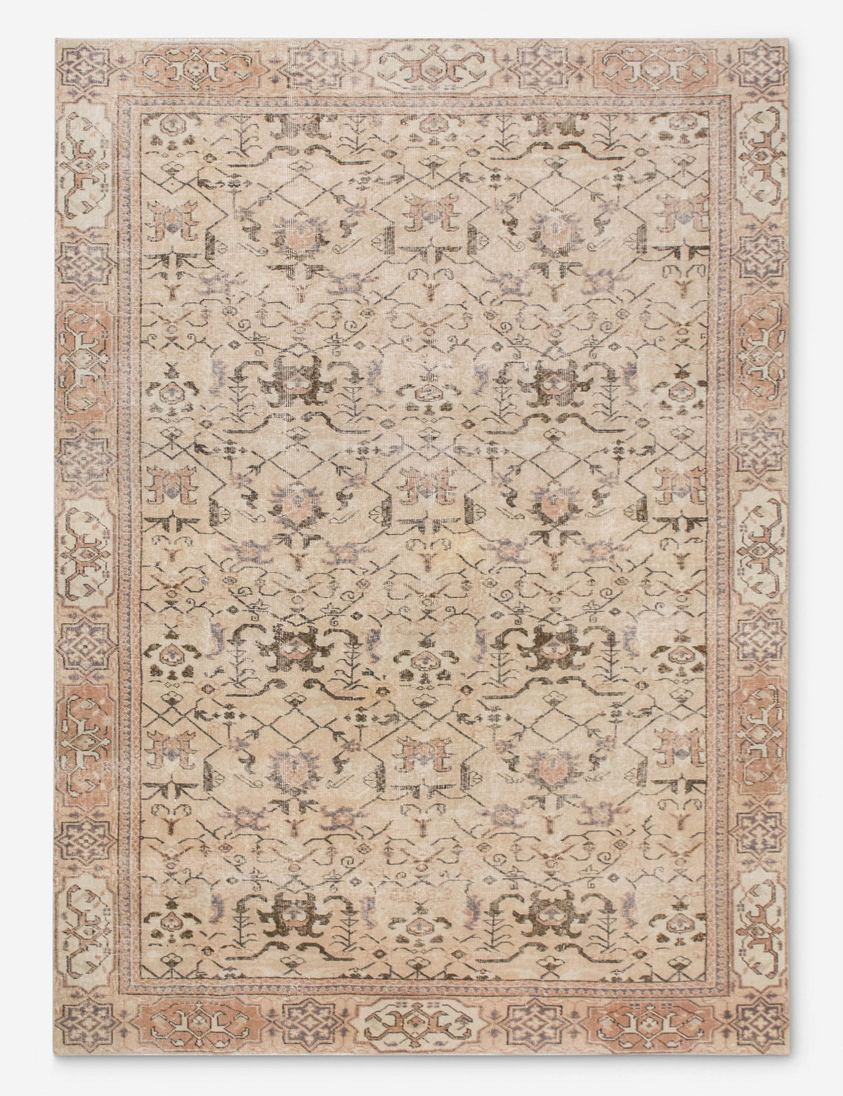 Vintage Turkish Hand-Knotted Wool Rug No. 539, 6'4" x 10'