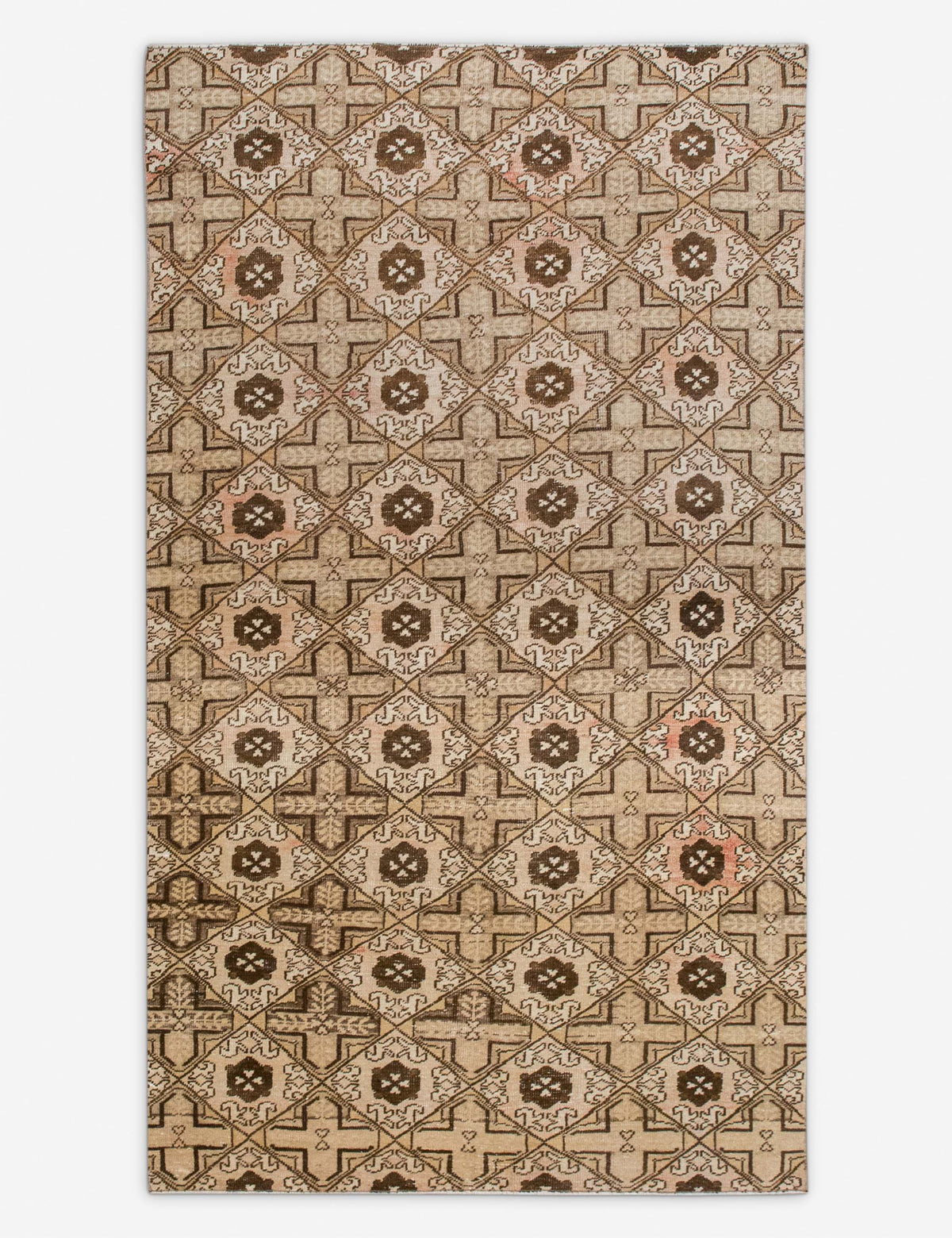 Vintage Turkish Hand-Knotted Wool Rug No. 547, 4'5" x 6'8"
