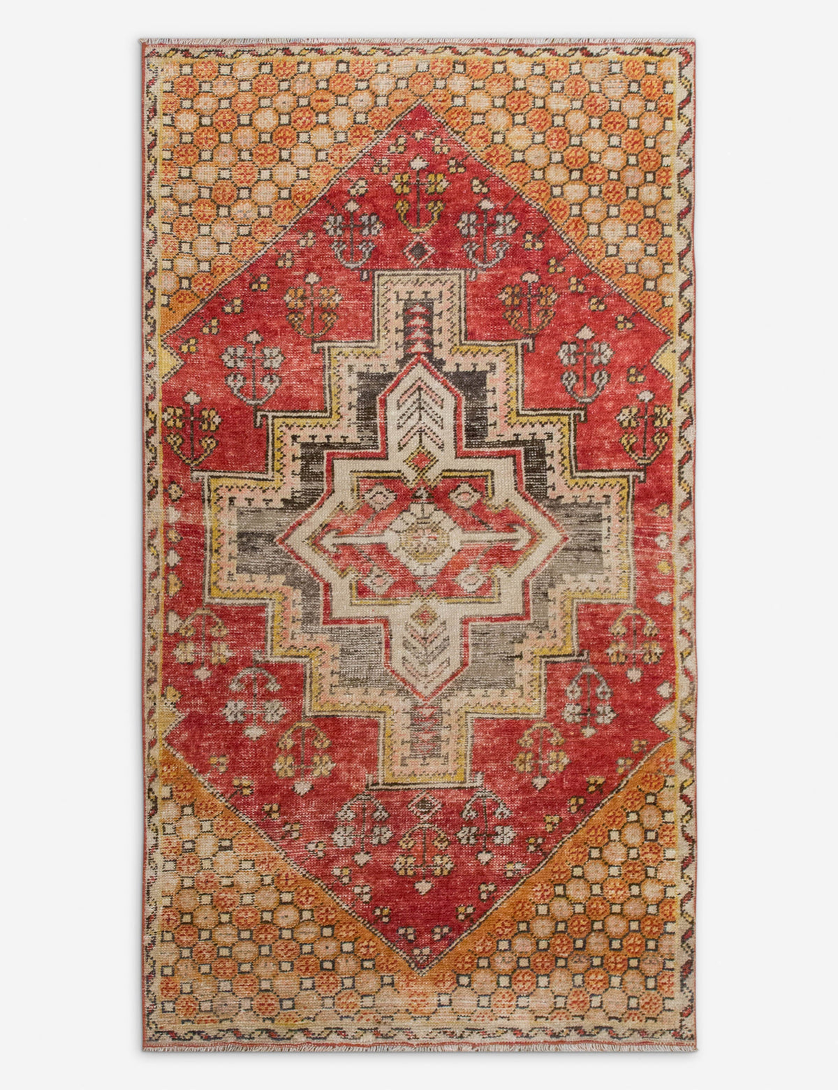 Vintage Turkish Hand-Knotted Wool Rug No. 551, 3' x 5'5"
