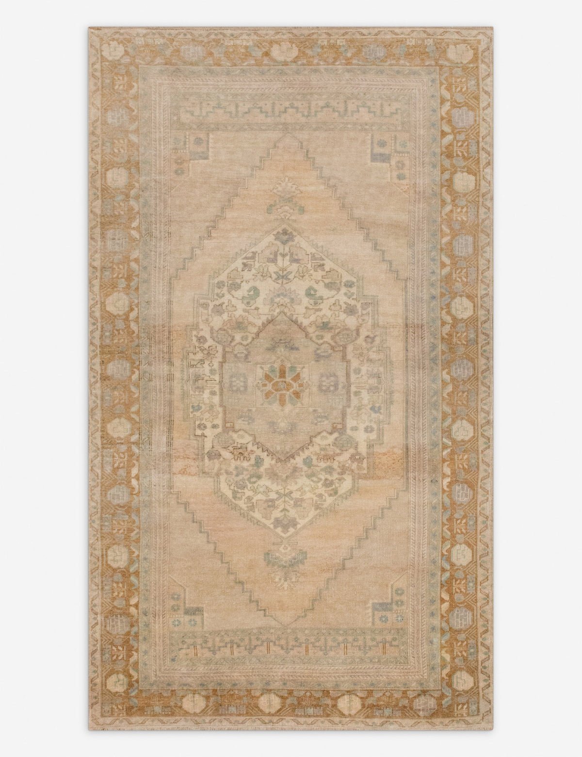 Vintage Turkish Hand-Knotted Wool Rug No. 555, 5'7" x 10'7"