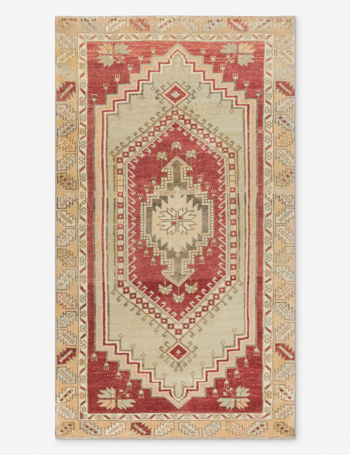 Vintage Turkish Hand-Knotted Wool Rug No. 559, 2'8" x 5'7"