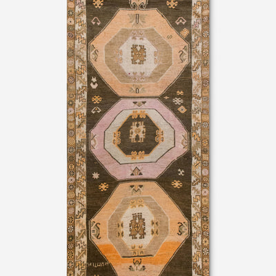 Vintage Turkish Hand-Knotted Wool Runner Rug No. 297, 4'9" x 12'3"