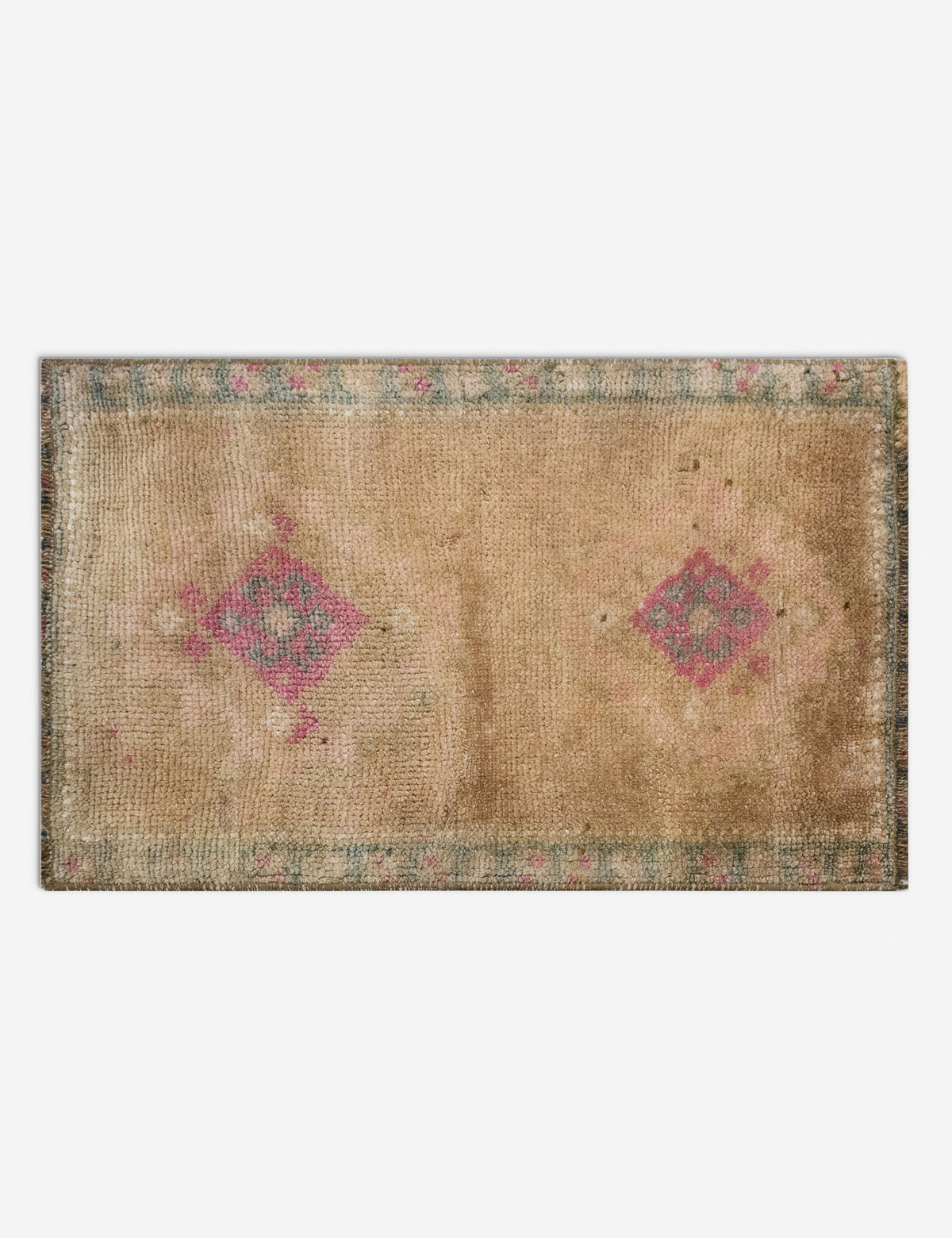Vintage Turkish Hand-Knotted Wool Mini Rug No. 308, 1'4" x 2'