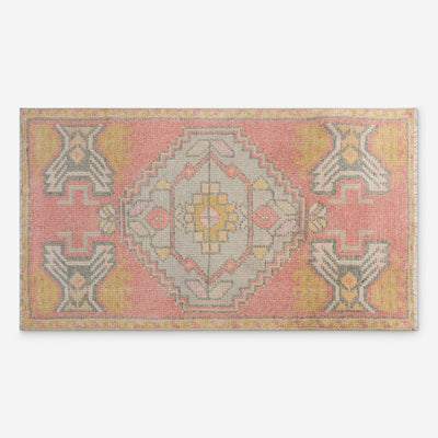 Vintage Turkish Hand-Knotted Wool Mini Rug No. 327, 1'5" x 3'2"