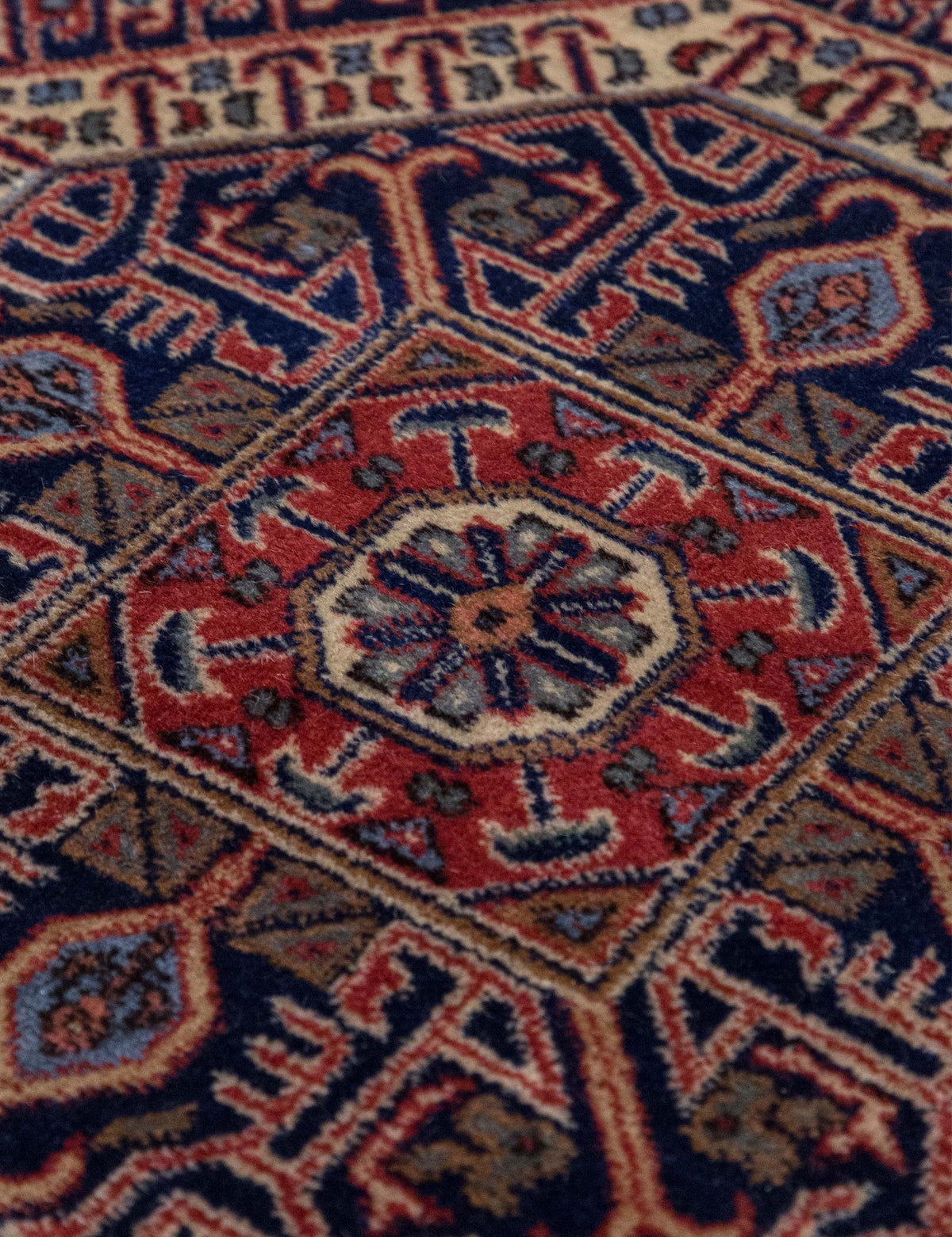 Vintage Turkish Hand-Knotted Wool Mini Rug No. 348, 2' x 2'2"