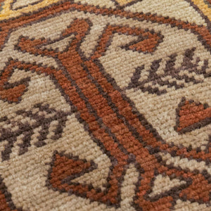 Vintage Turkish Hand-Knotted Wool Mini Rug No. 351, 1'10" x 3'8"