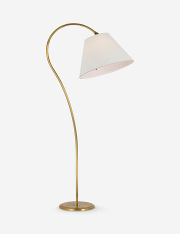 Antique Brass and White Linen