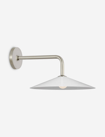 Polished Nickel and Milk Glass