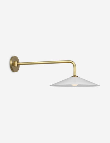 Antique Brass and Milk Glass