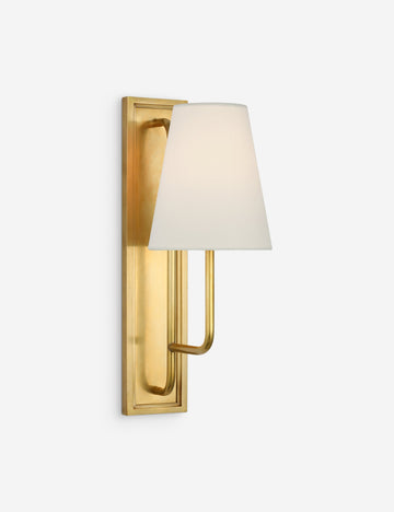 Antique Brass and White Linen