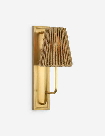Antique Brass and Natural Abaca