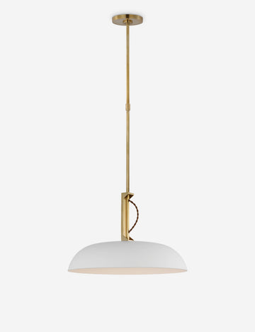 Antique Brass and White Glass