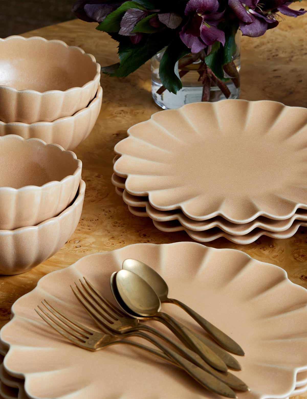 Dahlia Stoneware Dinnerware by Lemieux et Cie