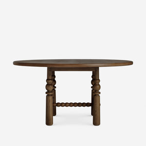 Open Box: Blume Round Dining Table, Smoked Oak 60"W