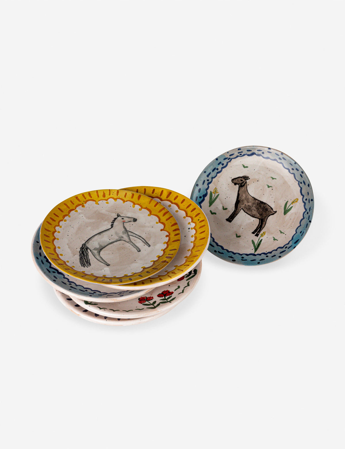 Dalary Hand-Painted Plates (Set of 4)