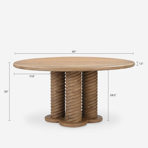 Treccia Round Dining Table by Gillian Segal for Moe's
