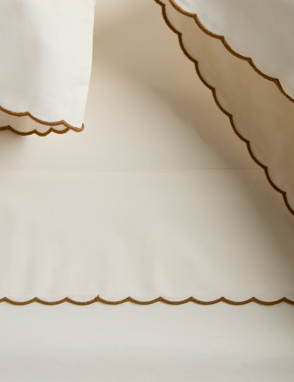 Hatton Scalloped Percale Sheet Set