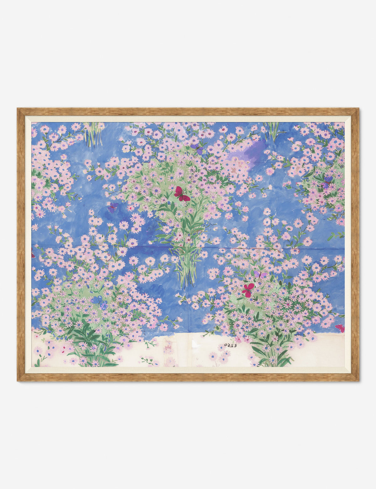 Papillons Et Margeurites Print by Paule Marrot