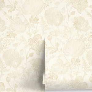 Poppies Textured Peel + Stick Wallpaper by Pure Salt