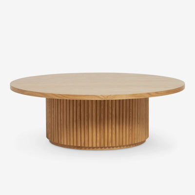 Open Box: Rutherford Round Coffee Table, Natural Oak