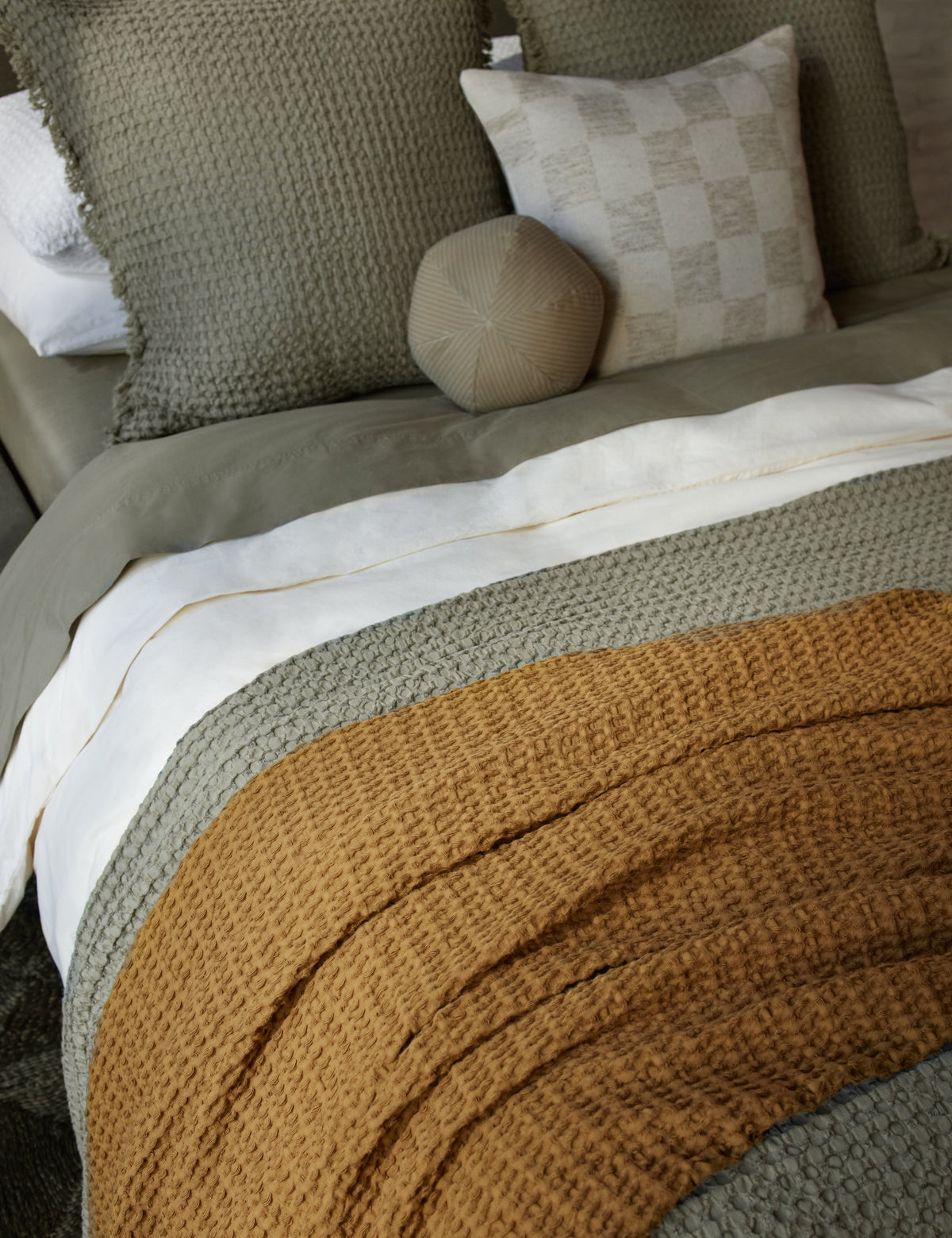 Striped Velvet Ball Pillow by Sarah Sherman Samuel