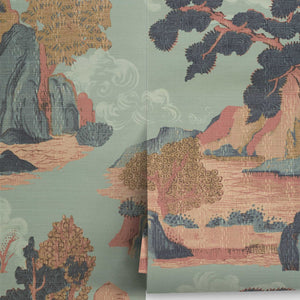 Scenic Landscape Grasscloth Wallpaper by Aimee Song
