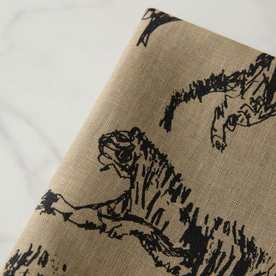 Tiger Linen Napkins (Set of 4) by Sarah Sherman Samuel