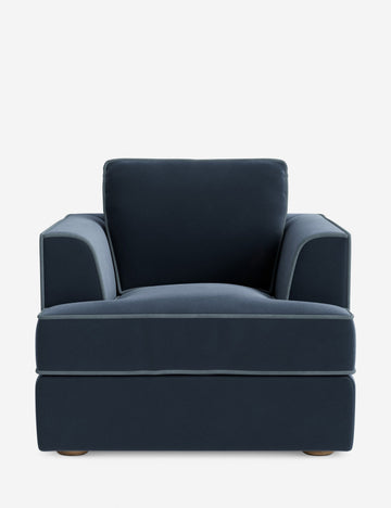 Blue Modern Velvet/Denim Vintage Velvet
