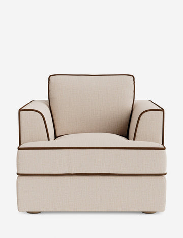 Talc Performance Linen/Chocolate Performance Linen