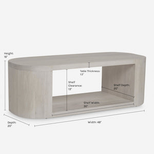 Luna Oval Coffee Table