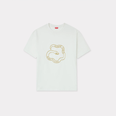 Kenzo Paris Lunar New Year' embroidered oversized T-shirt White