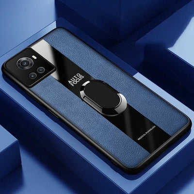 Plexiglass Luxury Leather Ring Case - OnePlus